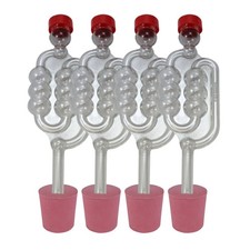 Fermentation Bubbler Airlocks and Bored Rubber Bungs Stoppers for Demijohn x 4
