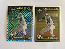2024 Topps Chrome Joe Boyle RC LOT x1 X Fractor x1 Base A's