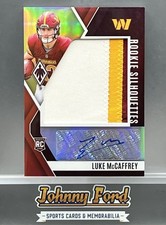Luke McCaffrey 2024 Panini Phoenix Rookie Silhouettes Red Auto #33/99 #RS-LMC