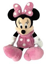Disney Plush Minnie Mouse Pink Polka Dot Dress 18  Very Cute Stuffed Animal
