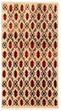 3'7" x 10'1" Vintage Hand-knotted Runner Rug Traditional Oriental Wool Carpet