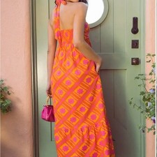 Show Me Your Mumu Midge Midi Dress Barbie Collab Floral Retro 2X NWT $168