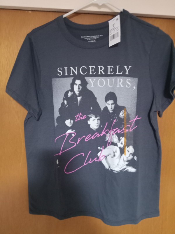 NWT Women's Breakfast Club Sincerely Yours Movie Shirt size Small Hybrid Apparel