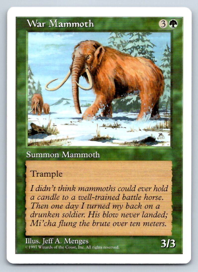 Magic: The Gathering War Mammoth Fifth Edition 5ED C LP