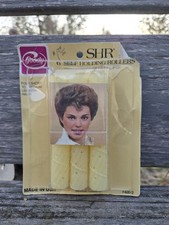 NOS Vintage Goody SHR Self Holding Rollers 6 Medium Yellow Short Medium Length