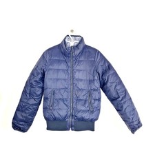 Benetton Kids' Reversible Down Puffer Jacket Light/Dark Blue Sz M