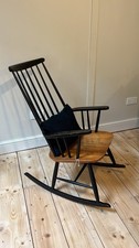 Scandinavian Spindle Rocking Chair by Ilmari Tapiovaara for Asko, 1960