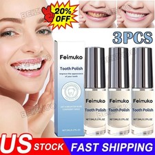 3PACK 5ml Tooth Polish,Tooth Paint, Natural Teeth Whitening Paint USA 20 off