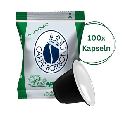 Caffè Borbone Kaffeekapseln Dekoffiniert Respresso 100x Kapseln Italien Kaffee