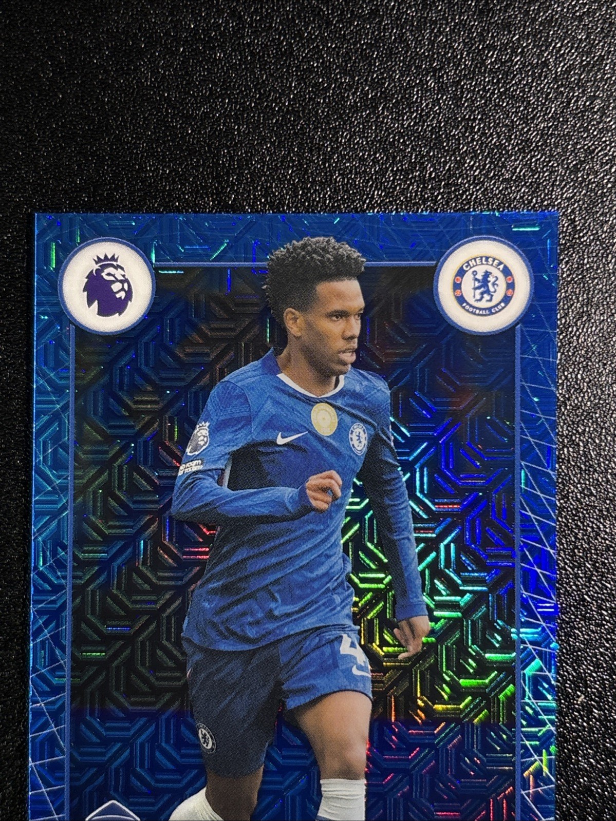 2025-26 Topps Merlin Premier League Estevao Willian Blue Mojo /150 view 3