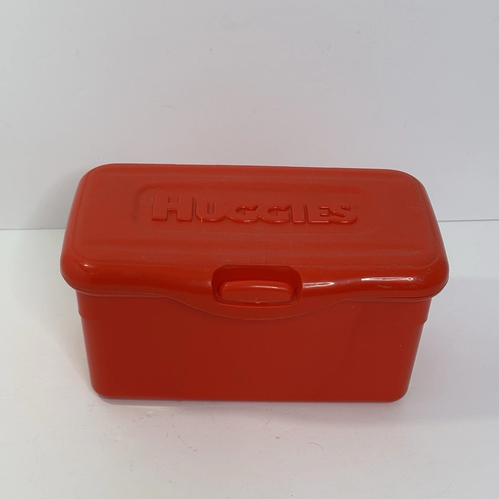 Huggies Red Baby Wipes Container Empty Vintage No Decals See Picture