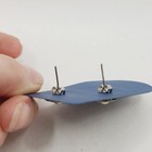 Vintage White Sands 925 Sterling Silver Stud Earrings Gold Accent Southwestern — photo 4