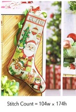 HOLLY JOLLY STOCKING  CROSS STITCH PATTERNS O...