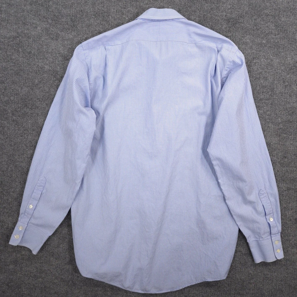 Camisa de vestir vintage Burberrys of London para hombre 16-34 azul blanco a cuadros hecha en EE. UU. Foto 3 de 4