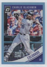 2018 Panini Donruss Optic Carolina Blue Prizm 13/50 Charlie Blackmon #89 0q1p