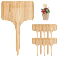 10Pcs Wood Plant Tags T-type Markers for Potted Garden Plants NEW