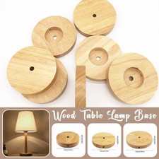 Wood Table Lamp Base Round Display Lamp Base Parts Stand for DIY Table Lamp