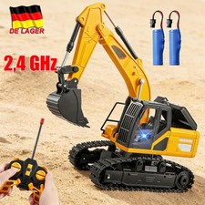 Ferngesteuerter Bagger Spielzeug mit Licht & Soundeffekte Kinder RC Bagger Gift.