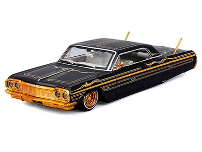 1964 Chevrolet Impala SS Lowrider Black Metallic with Gold