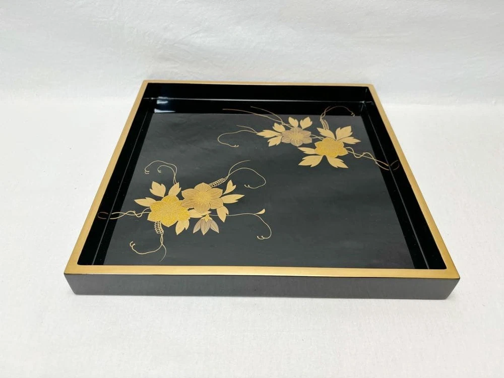 Jubako Bento Box Japanese Almost unused utensils Wajima lacquer Kinsaibana makie