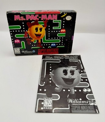 Ms. Pac-Man - SNES - Box/Manual Only - No Game - Authentic