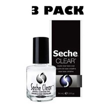 Seche Clear Base Coat 0.5 oz Nail Polish Base Treatment 3 Pack