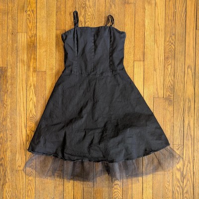Super Low Fat Black Dress Fit and Flare Y2K Made In USA