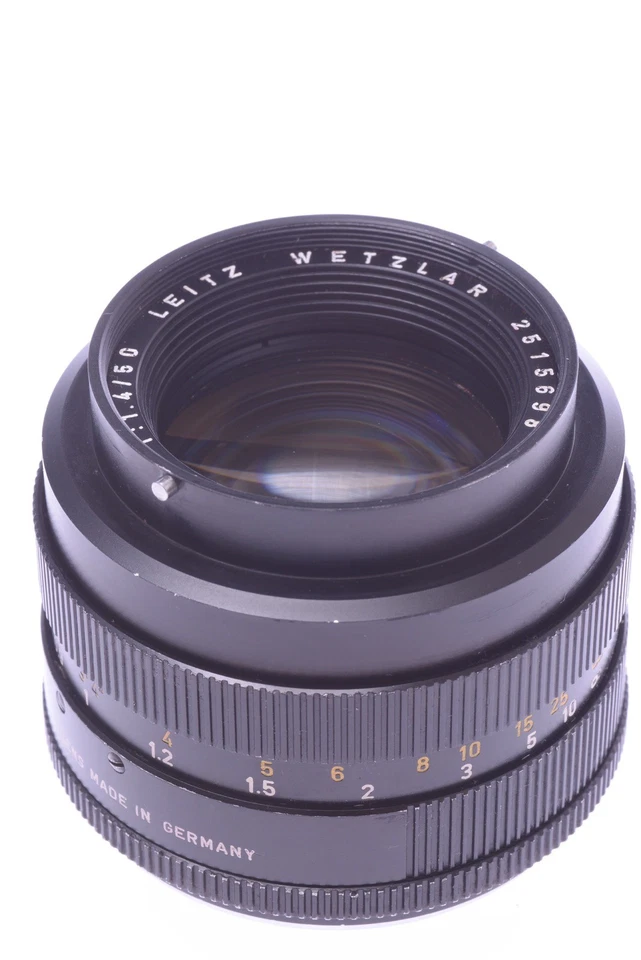 ✅ LENTE LEICA R, LEICAFLEX 50MM SUMMILUX 1.4 2 CÁMARAS '1972' CON TAPAS Y CAPUCHA Foto 3 de 4