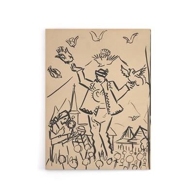 Study for Joy Family Ink Drawing Kubincan Canvas Wall Art Print