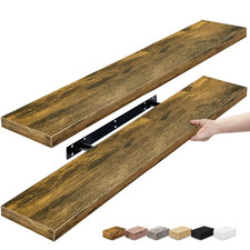 Sorbus Extra Long 35in Floating Shelves Faux Wood Wall Mounted Storage