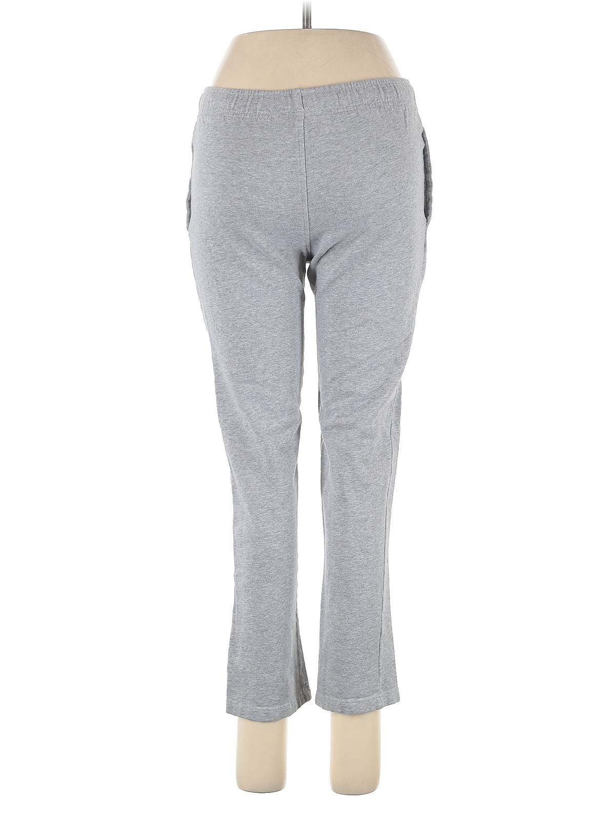 Reebok Women Gray Casual Pants L thumbnail 2