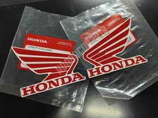 Honda Fuel Tank Wing Decal Set 85mm Red-white Motorcycle Sticker Emblem Logo 2x Honda Fuel Tank Wing Decal Set 85mm Red-white Motorcycle Sticker Emblem Logo 2x