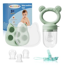 Silicone Baby Breastmilk Popsicle Molds Fruit Feeder - Green, 2 Pack