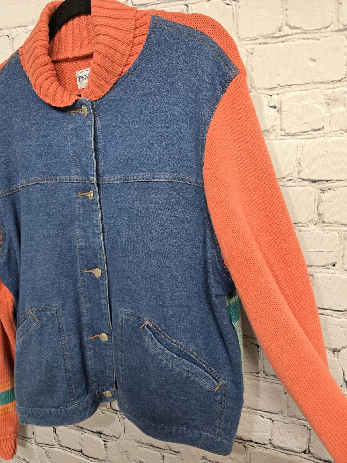 Vintage Pendleton Aztec Sweater Jacket Womens XL … - image 4