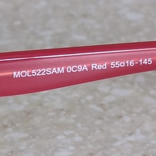 Love Moschino MOL522/SAM 0C9A Red Eyeglasses Frames 55-16-145