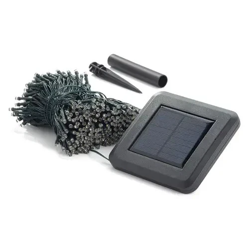 Christmas String Light Solar LED Micro/5mm 400-ct 134' ft White Celebrations 3PK - Image 3 of 4