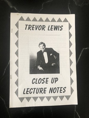 Rare Vintage Magic Book - Close Up Lecture Notes By Trevor Lewis
