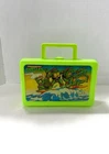Vintage 1990 Teenage Mutant Ninja Turtles Green Crayon School Box - Used
