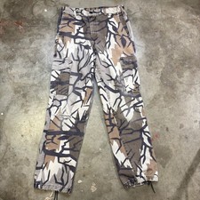 Predator Camouflage Cargo Pants 32x32 Men Distressed Made in USA Brown Gray Camo