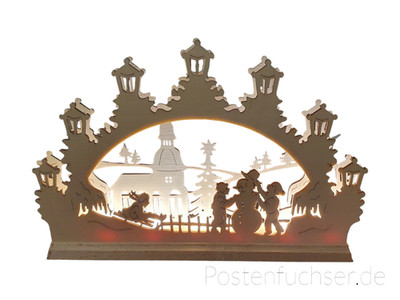Saico LED-Mini-Lichterbogen ''Kirche'' + Baumbehang 