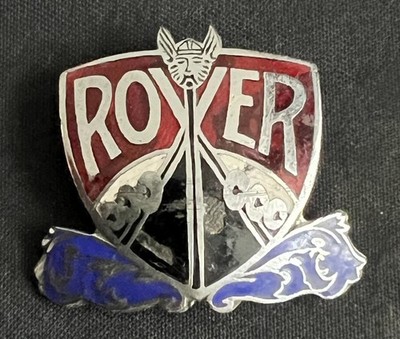 ROVER METEOR 1929-1947 OLDTIMER EMAILLE STOßSTANGE ABZEICHEN PORZELLAN KOTFLÜGEL EMBLEM