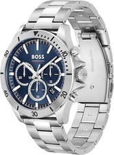 Image of Hugo Boss Troper HB1514069 Mens Chronograph Watch Blue Dial Stainless Steel BNIB