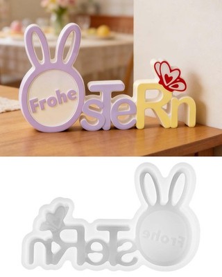 3D-Easter Bunny Silicone Mould 10 Stück - Detailiert Hochwertig für Schokolade