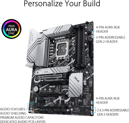 ASUS Prime Z790-P WIFI Gaming Mainboard Sockel Intel LGA1700 (ATX, PCIe 5.0, DDR - Bild 6 von 10