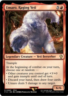 MTG Umaro, Raging Yeti Normal Commander: FINAL FANTASY #63 NM