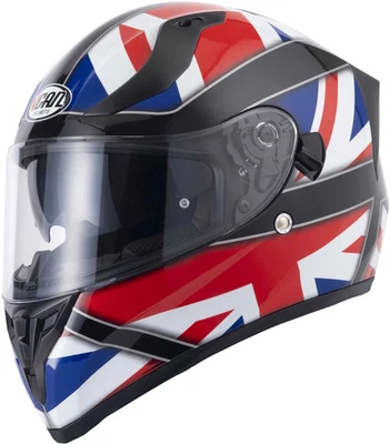 Vcan H128 Full Face Motorcycle Motorbike Dual Visor Helmet - Union Jack