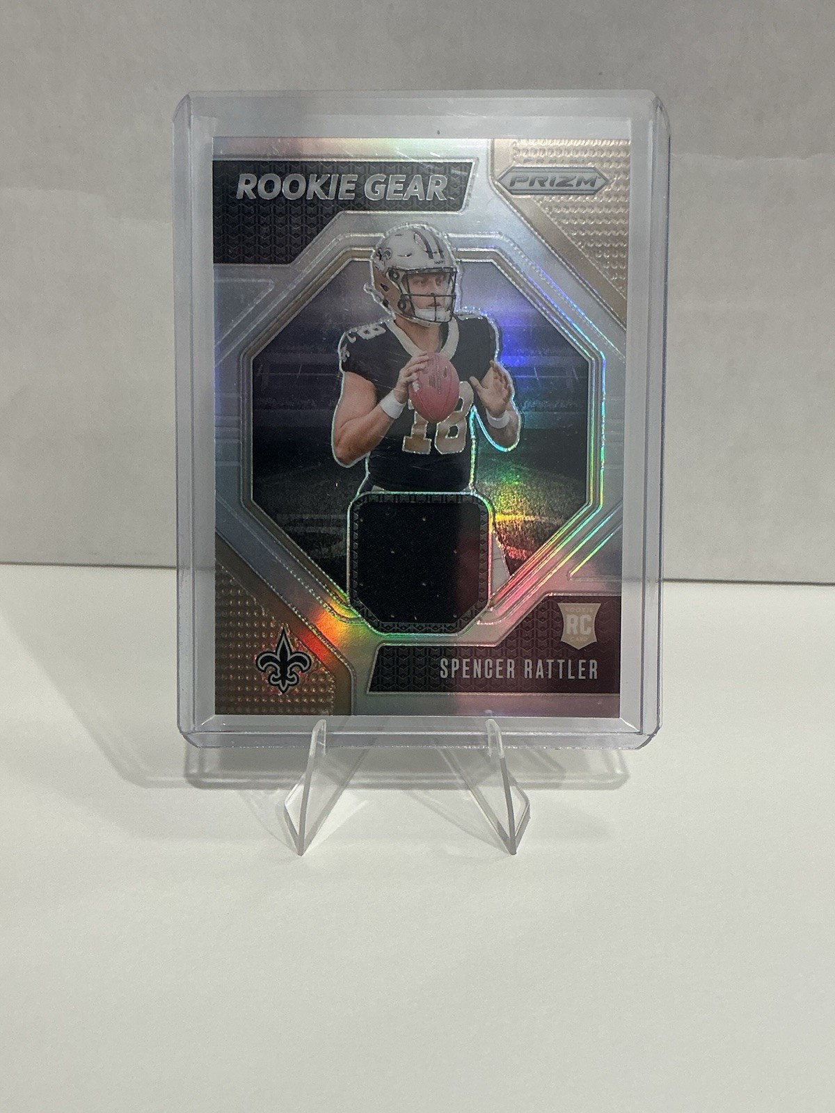 2024 Panini Prizm Spencer Rattler Silver Prizm Rookie Gear # RG-SRR