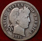 1916-P Barber Dime — photo from another recent sale