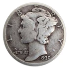 1930-S Mercury Dime G Good 90% Silver