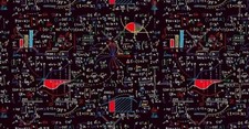 ??Math Formula Design Desk Mat, 80x40cm / 31.5in x 15.5in, Mouse Pad, deskmat